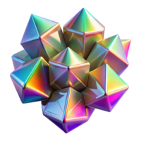 extraordinary abstract A cluster of crystalline structures, refracting and diffracting a spectrum of rainbow colors, lit by a bright, celestial light, in a crystalline art style premium png
