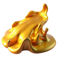 wonderful abstract A flowing river of molten gold, illuminated by the fiery glow of its own heat, in a fluid art style original png