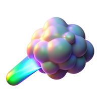 vibrant abstract A cloud of iridescent dust particles, illuminated by a beam of laser light, creating a holographic effect, in a futuristic abstract style high quality png