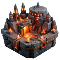 serene contemporary A subterranean dwarven city carved into rock, glowing lava flows, fantasy, intricate carvings, dwarven runes on the walls premium png
