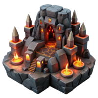 dramatic creative A subterranean dwarven city carved into rock, glowing lava flows, fantasy, intricate carvings, dwarven runes on the walls premium png