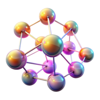 elegant modern Chromatic orbs interconnected by thin, glowing filaments, resembling a complex neural network, with a soft, ethereal glow and a cyberpunk aesthetic professional png