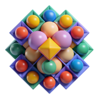 impressive creative A field of colorful, geometric shapes arranged in a non repeating pattern, with a flat, graphic design aesthetic, inspired by Op Art original png