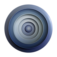 sereno clássico uma Series do concêntrico círculos irradiando para fora, com uma gradiente mudança a partir de Sombrio para luz, dentro uma minimalista, geométrico estilo genuíno png