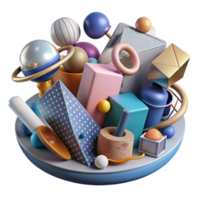 stunning minimalist A chaotic assemblage of found objects and textures, arranged in a seemingly random yet harmonious composition, in a Dadaist, collage style authentic png