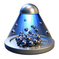 beautiful vintage A field of shimmering, metallic particles, suspended in a weightless environment, lit by a cool, blue spotlight, in a futuristic style detailed png