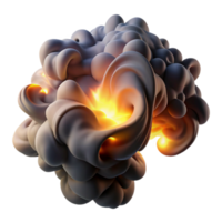 impressive modern A swirling mass of smoke and light, forming abstract shapes and figures, illuminated by a dramatic, backlighting, in a dark, moody style high quality png