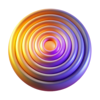 wonderful abstract A series of concentric circles, radiating outwards in pulsating waves of color, illuminated by a bright, central light source authentic png