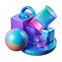 impressive rustic A dynamic composition of overlapping, transparent shapes, with gradients of vibrant colors, lit by a cool, blue light, in a Bauhaus style detailed png