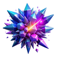 beautiful creative A chaotic explosion of vibrant, neon colored particles, resembling shattered stained glass, against a backdrop of deep indigo, lit by pulsating strobe lights exclusive png