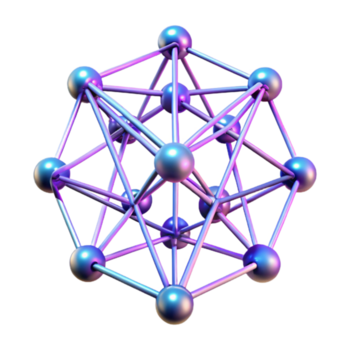 extraordinário contemporâneo uma complexo rede do interligado nós e linhas, formando uma dinâmico, sempre mudança estrutura, iluminado de pulsante, néon luzes Alto qualidade png