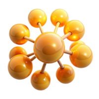 extraordinary artistic A field of interconnected, glowing orbs, pulsating with energy and light, in shades of warm orange and yellow, illuminated by a soft, ambient light high quality png