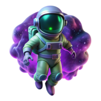 stunning traditional A lone astronaut, clad in a bioluminescent spacesuit, drifts through a nebula of swirling emerald and violet gases, illuminated by the distant glow of a binary star system.... png