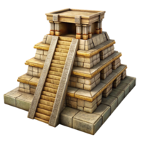 dramatic minimalist An ancient Mayan temple, intricately carved stone, lush jungle setting, dappled sunlight, photorealistic, historical, detailed png
