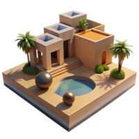 magnificent classic A desert oasis, modern minimalist architecture, reflecting pools, harsh midday sun, stark shadows, peaceful, tranquil, genuine png