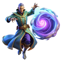 beautiful creative A powerful sorcerer summoning a swirling vortex of arcane energy, dramatic lighting, dynamic pose, digital painting style, exclusive png