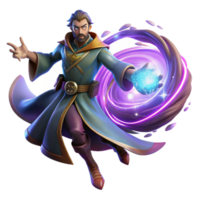 extraordinary modern A powerful sorcerer summoning a swirling vortex of arcane energy, dramatic lighting, dynamic pose, digital painting style, original png