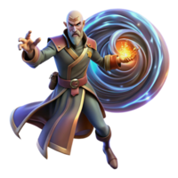 dramatic contemporary A powerful sorcerer summoning a swirling vortex of arcane energy, dramatic lighting, dynamic pose, digital painting style, genuine png
