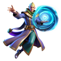 serene contemporary A powerful sorcerer summoning a swirling vortex of arcane energy, dramatic lighting, dynamic pose, digital painting style, detailed png