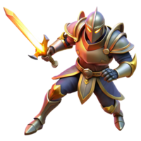 wonderful abstract A powerful, armored knight wielding a glowing sword, dramatic lighting, dynamic pose, fantasy art style, 4K png