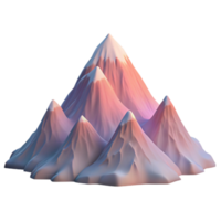 extraordinary abstract A majestic snow capped mountain range at sunrise, painted in pastel colors, Impressionist style premium png