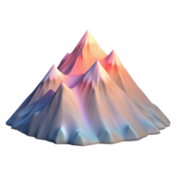 stunning abstract A majestic snow capped mountain range at sunrise, painted in pastel colors, Impressionist style high resolution png