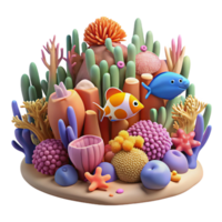 vibrant rustic A coral reef teeming with colorful fish and intricate coral formations, underwater photography style professional png