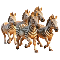 extraordinary traditional A herd of zebras galloping across the African savanna, bathed in the warm light of late afternoon, in a dynamic, impressionistic style genuine png