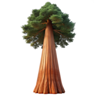 magnificent traditional A giant sequoia tree reaching towards the sky, bathed in soft, diffused light, in a majestic, awe inspiring style high quality png