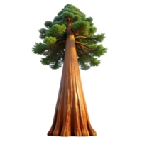 elegant classic A giant sequoia tree reaching towards the sky, bathed in soft, diffused light, in a majestic, awe inspiring style premium png