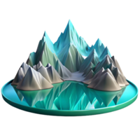 serene artistic A crystal clear mountain lake reflecting the surrounding peaks, with a serene, peaceful atmosphere, in a realistic style high quality png