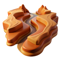 serene creative A winding river carving its way through a canyon, with warm, earthy tones, in a landscape photography style 4K png