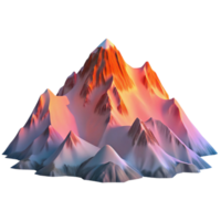 extraordinary minimalist A snow covered mountain range at dawn, with pink and orange hues reflecting on the snow, rendered in a photorealistic style with crisp details and high contrast high... png