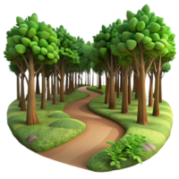 vibrant artistic A winding dirt path through a dense forest, with dappled sunlight filtering through the leaves, rendered in a realistic style with a shallow depth of field professional png