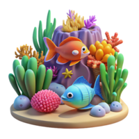 beautiful abstract A vibrant coral reef teeming with colorful fish and marine life, illuminated by underwater sunlight, rendered in a photorealistic style with vibrant colors 4K png