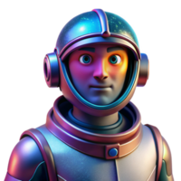 serene vintage Portrait of a futuristic astronaut in a sleek spacesuit, reflecting a nebula in their visor, vibrant colors, digital art premium png