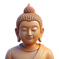 elegant abstract Portrait of a serene Buddha statue with a peaceful expression, soft ambient lighting, spiritual and calming atmosphere high quality png
