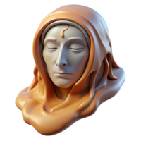 vibrant contemporary A surreal portrait of a melting clock draped over a human face with closed eyes. Soft, dreamlike lighting. Salvador Dali style 4K png