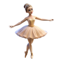 beautiful modern Portrait of a graceful ballerina with flowing white tulle, poised on pointe, and a serene expression. Soft, diffused lighting. Degas style exclusive png
