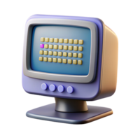 extraordinário moderno uma vintage computador monitor exibindo uma cascata do binário código, scanlines visível, ambiente iluminação, retrofuturismo estilo genuíno png
