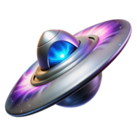 serene abstract A sleek, silver spaceship piercing through a wormhole, vibrant nebula colors, dynamic lighting, science fiction style genuine png