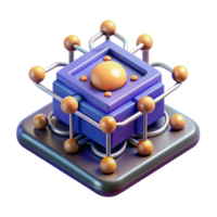 extraordinary creative A quantum computer processing complex algorithms, glowing particles, dark background lighting, scientific style authentic png