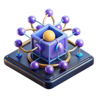 impressive contemporary A quantum computer processing complex algorithms, glowing particles, dark background lighting, scientific style high resolution png