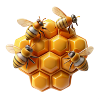 magnificent traditional A swarm of honeybees buzzing around a honeycomb, close up macro photography, golden light detailed png