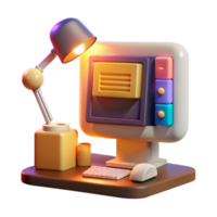 dramatic traditional A vintage computer monitor displaying complex code, surrounded by scattered floppy disks and punch cards, illuminated by the warm glow of a desk lamp.... png