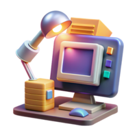 dramatic rustic A vintage computer monitor displaying complex code, surrounded by scattered floppy disks and punch cards, illuminated by the warm glow of a desk lamp. Retrofuturistic style authentic png