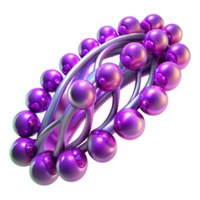 wonderful vintage A swarm of nanobots forming the shape of a DNA double helix, glowing with an iridescent sheen, lit by a pulsating purple light. Biopunk style detailed png