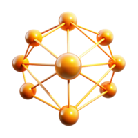 dramatic minimalist A network of interconnected nodes and lines, pulsating with energy, glowing with a warm orange light. Abstract, data visualization style high resolution png