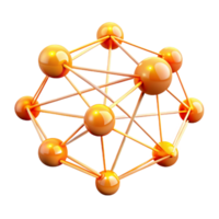 serene artistic A network of interconnected nodes and lines, pulsating with energy, glowing with a warm orange light. Abstract, data visualization style high quality png