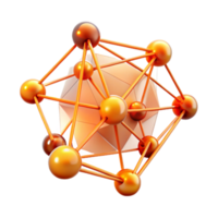 extraordinary minimalist A network of interconnected nodes and lines, pulsating with energy, glowing with a warm orange light. Abstract, data visualization style authentic png